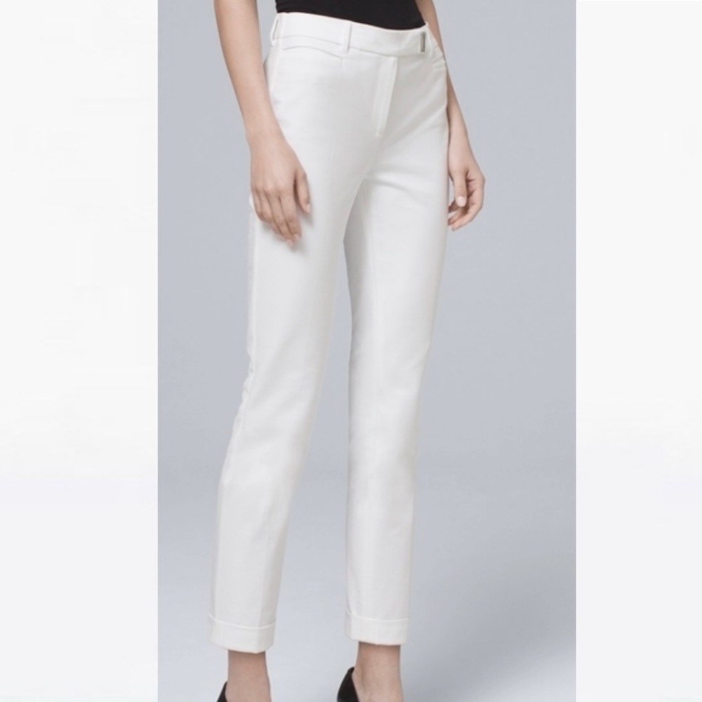 White House Black Market - Slim Crop White Slacks